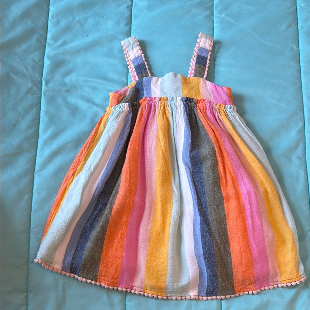 Vibrant Striped Kids Dress